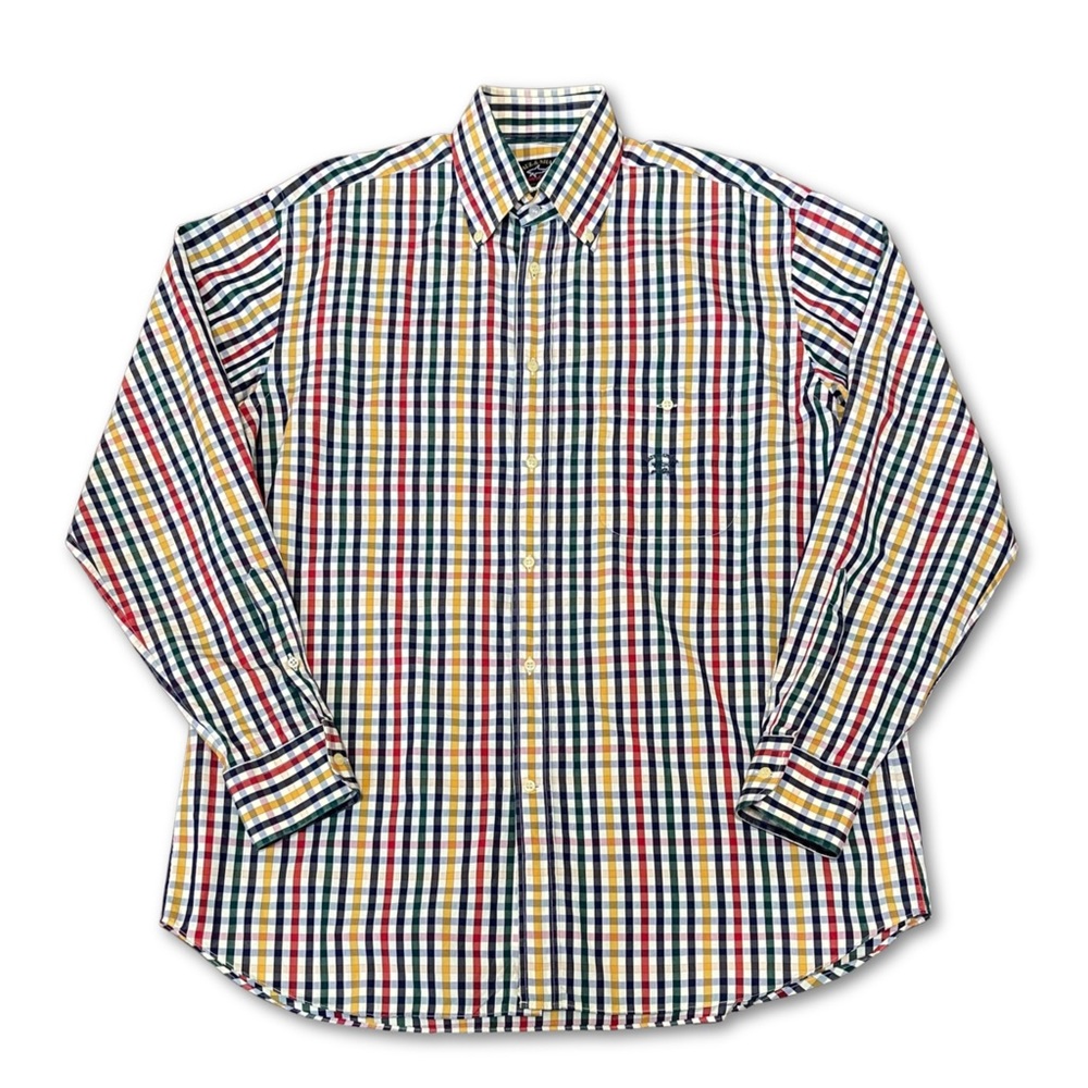 Paul & Shark Yachting Long Sleeve Button Shirt Men's 16/41 Multicolored Plaid